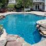 Luxury Landscape with a Pool as Pond Imitation